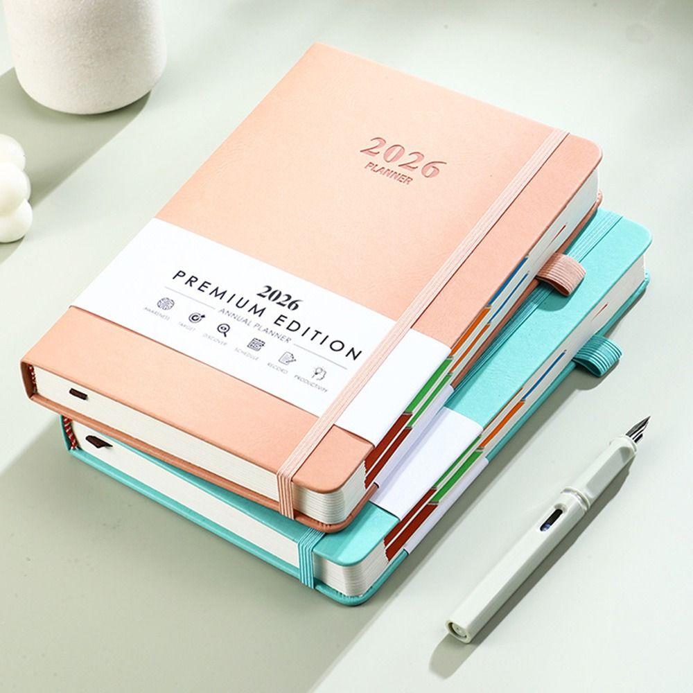 English 2026 Schedule Planner Notepad 12 Months 365 Days Efficiency Notebook  Office Supplies