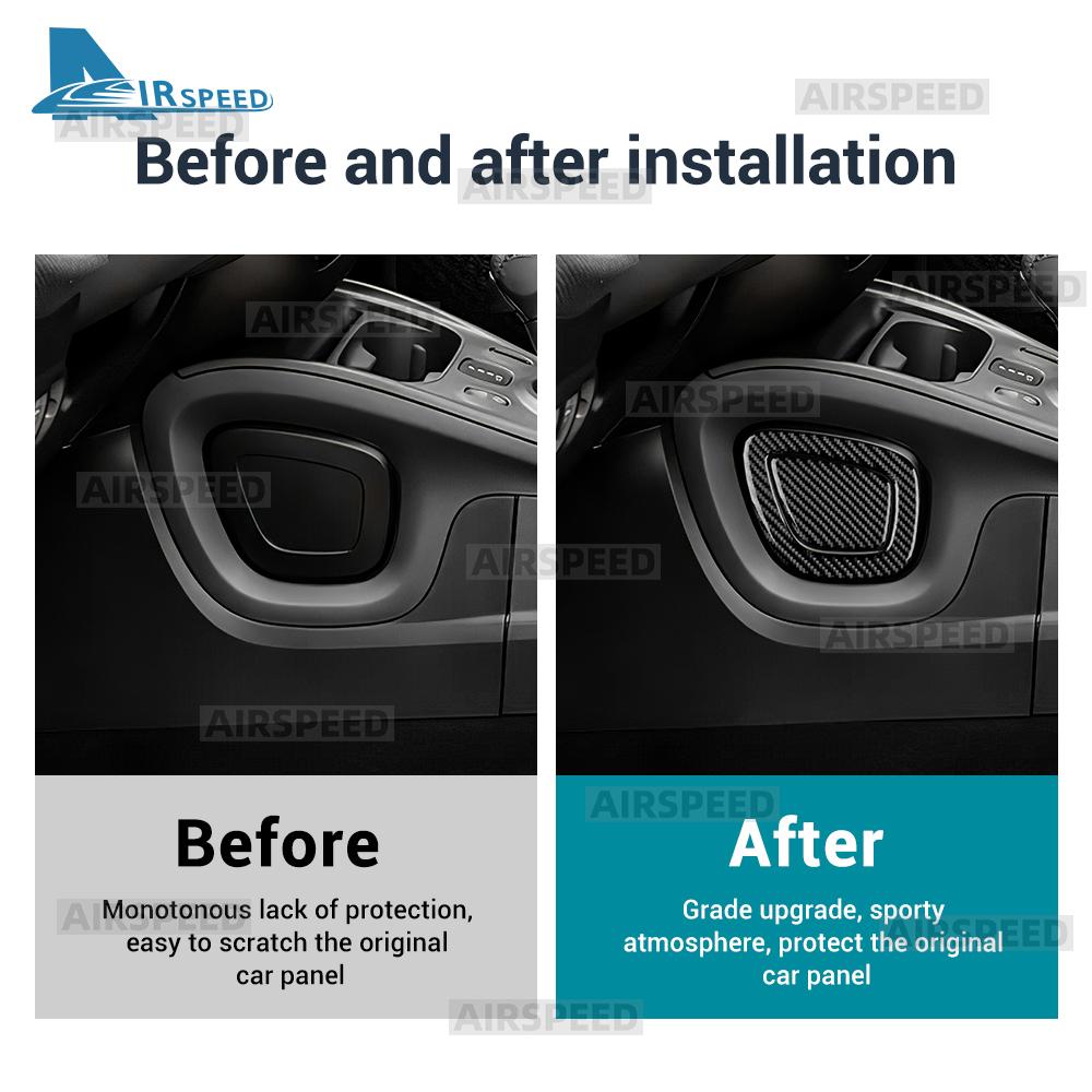 Real Soft Carbon Fiber Stickers For Mercedes Benz Smart 453 Fortwo/Forfour 2016 2017 2018 2019 Sides Car Gear Shift Panel Frame