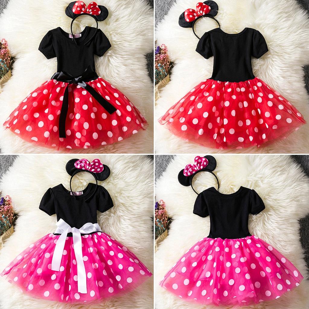 Halloween Cos Mickey European And American Polka Dot Dress For Girls Perfect For Dance Performances