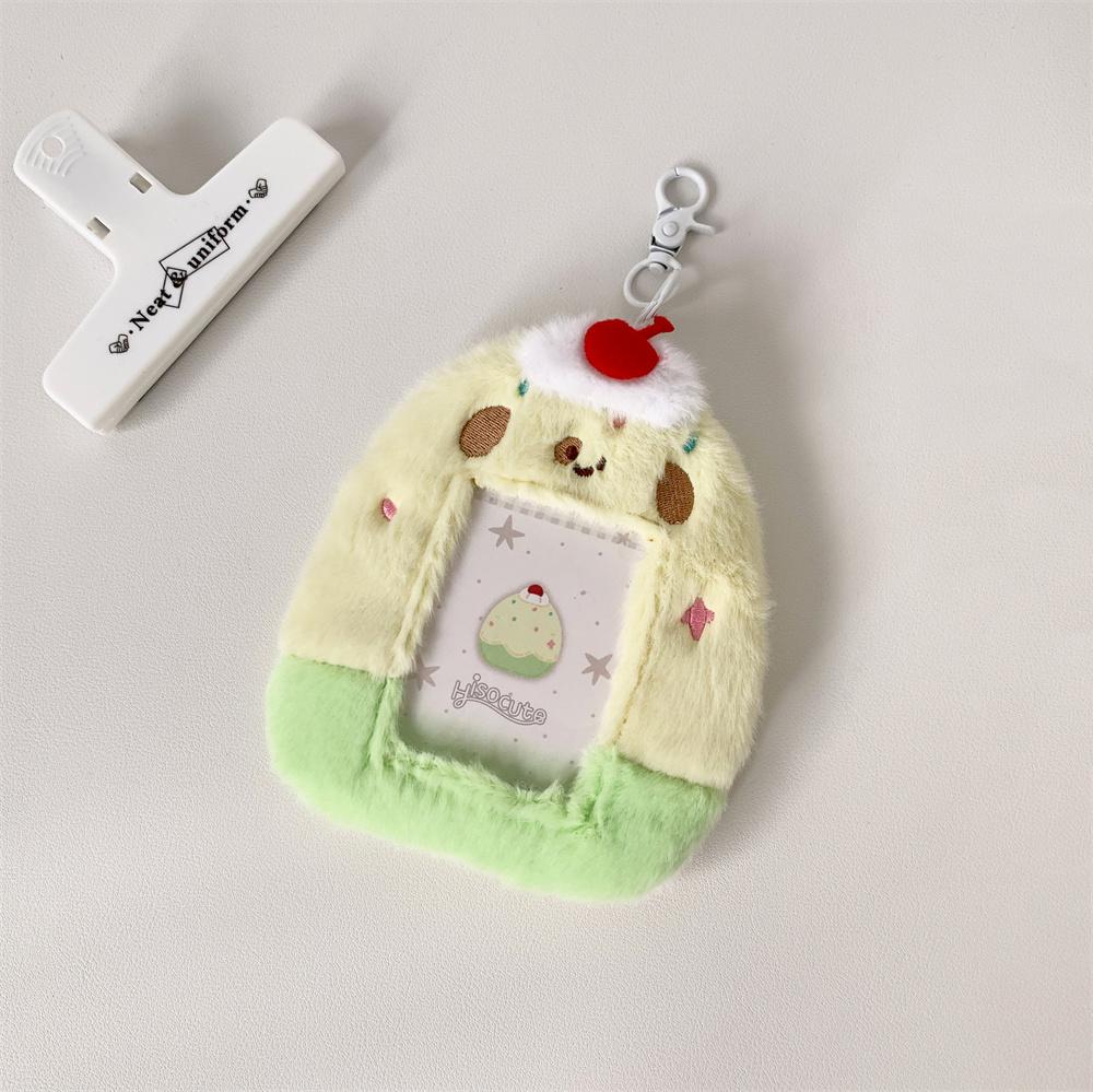 Kawaii Plush Penguin Po Card Holder Macaron Clashing Color K-Pop Idol Po Card Protector Fits 3inch Pos for Girls