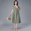 Mom's 2023 Summer Cotton Linen Dress: Stylish, Slimming Fashion for Middle-Aged & Elderly Women