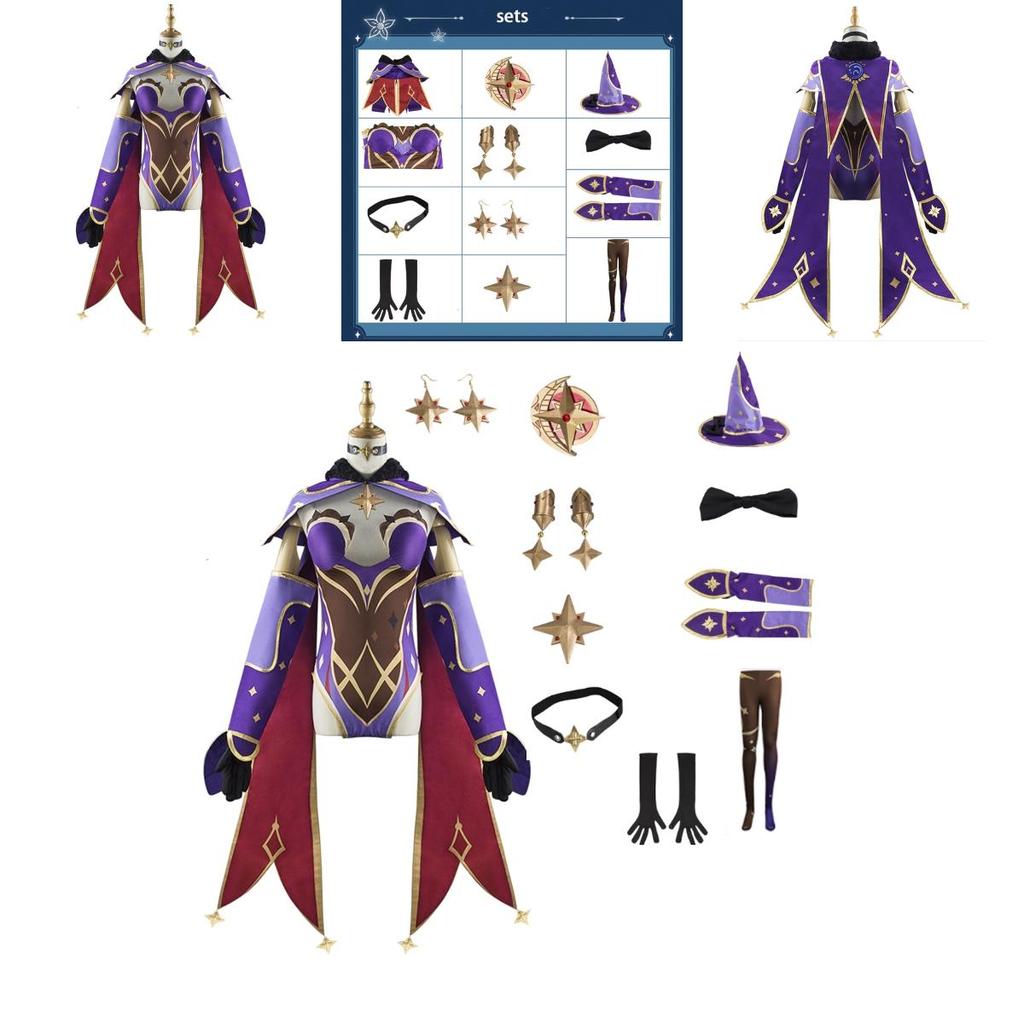 Genshin Impact Mona Bodysuit Costume 3d Fabric Printed Design