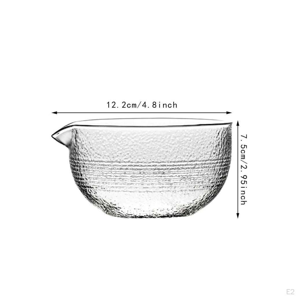 Klare Glasschale für Matcha-Teezeremonie, Handgefertigte Chawan Grün