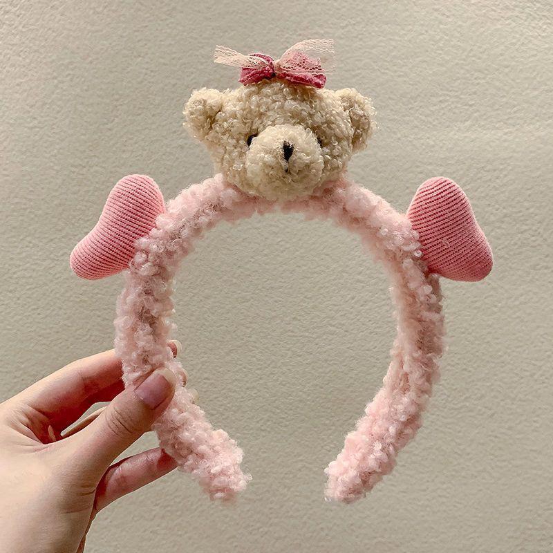 Cartoon Plush Headband: Cute Hair Accessory for Women & Kids, Perfect for Face Washing