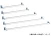 Takubo Industries Deluxe Towel Bar, Square, Stainless Steel, Total Length 75.7cm, ZT-75