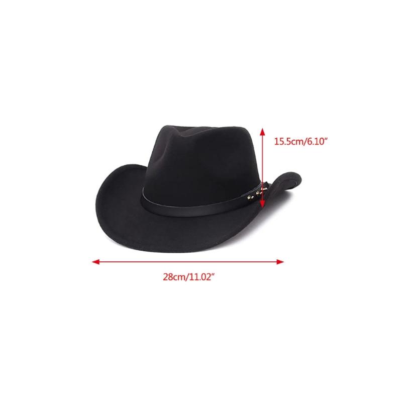 Cowboy Hat Christmas Travel Cap Western Hat Outdoor Sun-Protect Jazz Cap Western Cowboy Hat Tibetan Hat Style