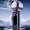 Portable Handheld Fan with Speed Airflow, Foldable Rechargeable Cooling Fan with LCD Display for Hiking and Camping