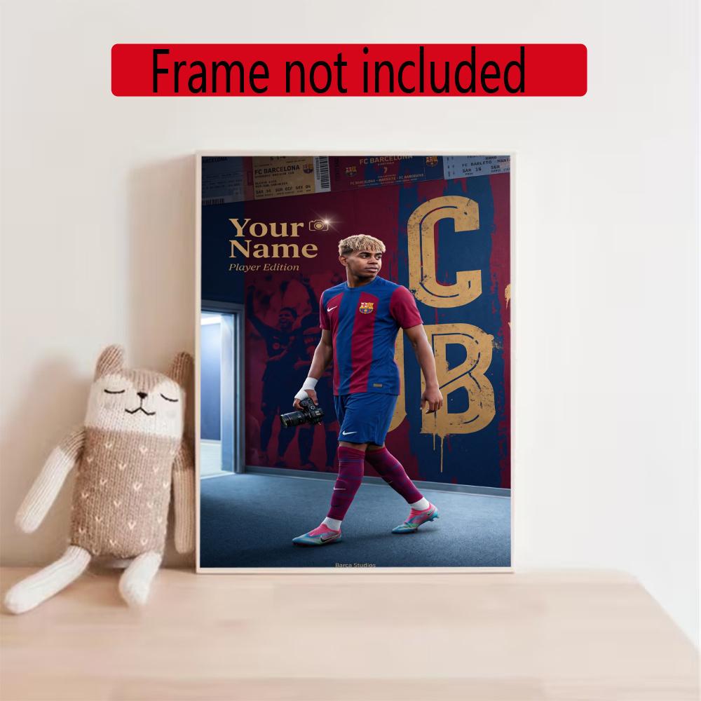 Lamin Yamal Customize Your Name Diamond Painting Round Diamond Diy Frameless Holiday Artwork Suitable For Home Office Wall Decoration