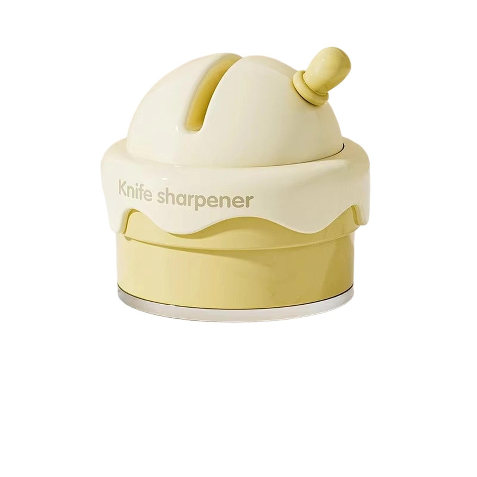

Ice Cream Suction Cup Knife Sharpener Household Fast Grinding Tool one size жовтий