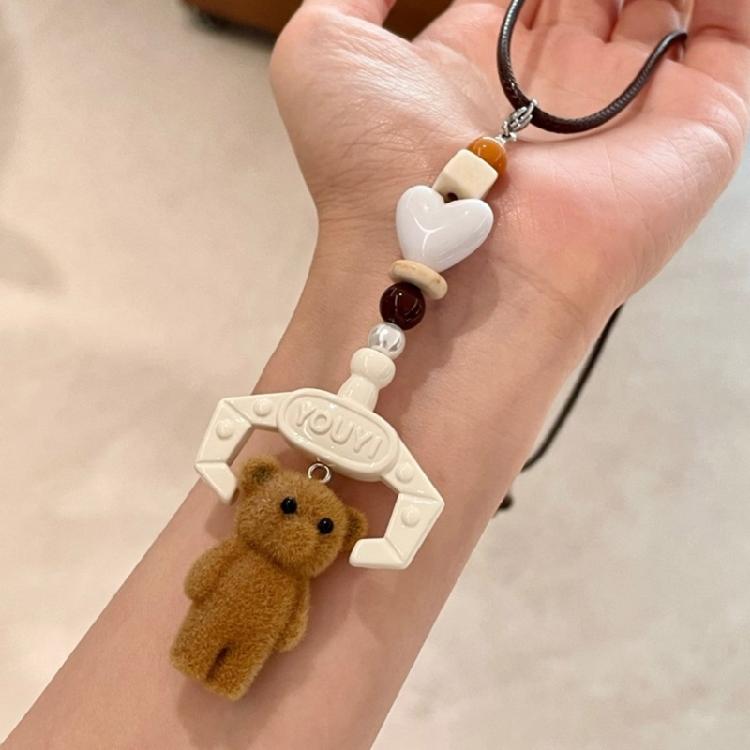 Multipurpose Sturdy Chain Necklace With Adorable Brown Lovely Bear Pendant Designs Fashion Accessory Casual Wear