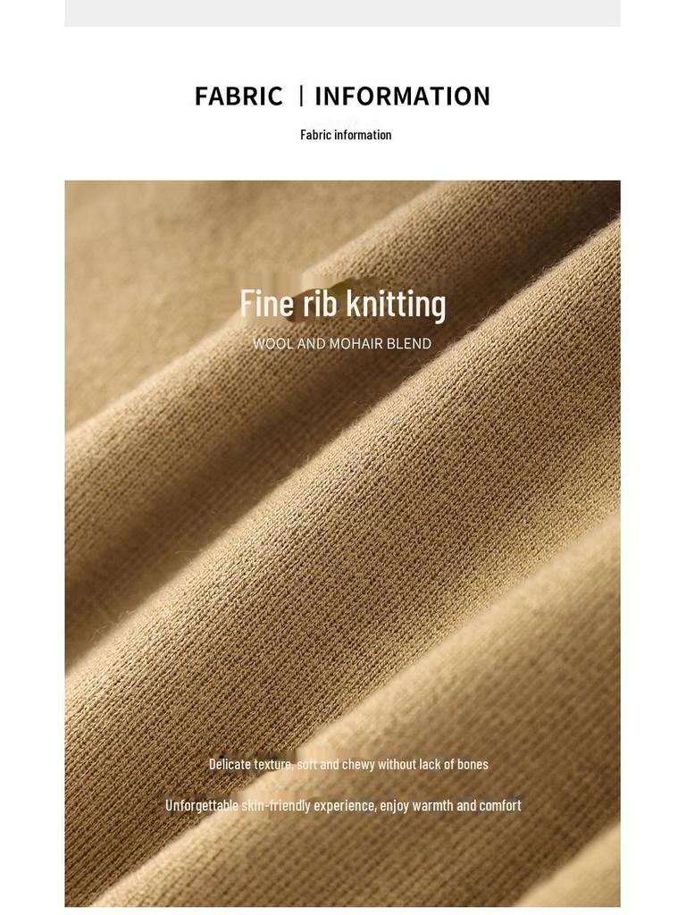 Contrast Color V-Neck Two-Piece Look Cardigan - Fashionable, Simple, Versatile Knitted Top for Women