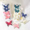 New 4PCS Flower Butterfly Hair Clips Girls Favorite Fashion Lovly Barrettes Clips Gift Baby Hair Accessories