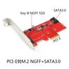 PCIE X1 to B Key M.2 NGFF SATA SSD 2280 2260 2242 2230 PCI-Express Adapter Card