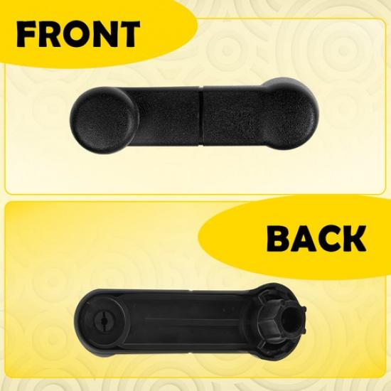 For Ford 1993-2011 Pickup Ranger Truck Crank Window Handle Ide LH+RH Black 2X