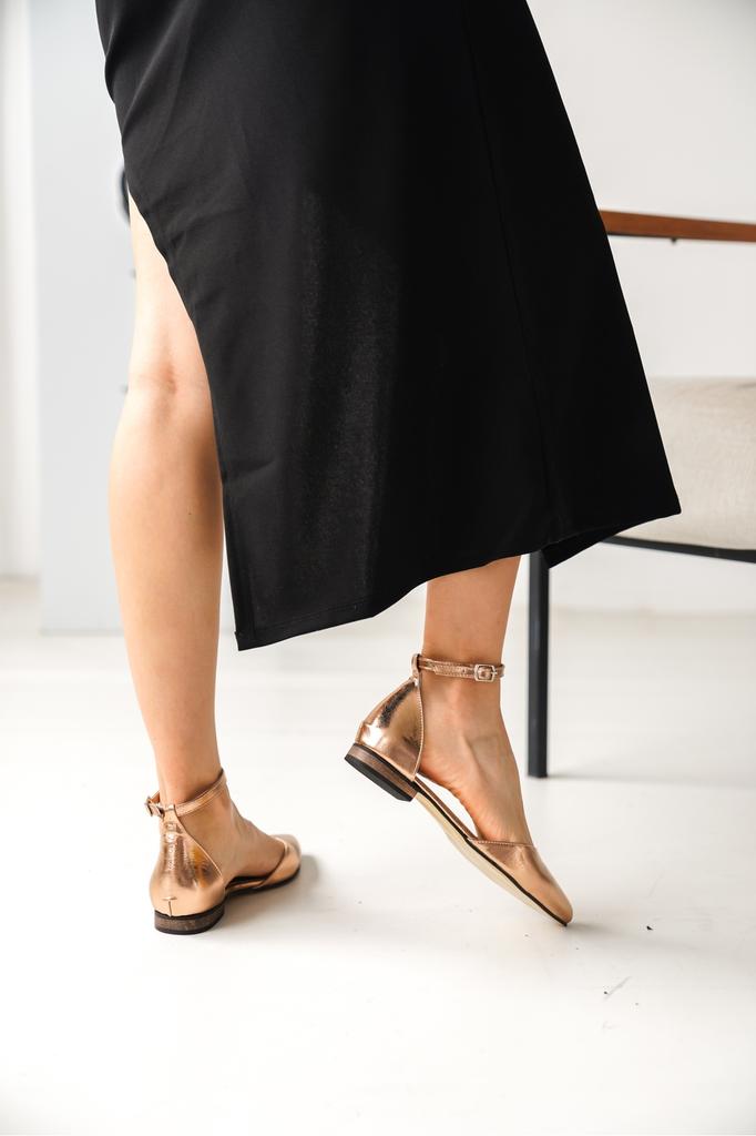 Flache Schuhe für Damen, Misty, Knöchelriemen, spitzer Zehenbereich, lässige Ballerinas