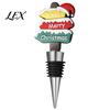 Wine Preservation Tools Christmas Bottle Stopper, Stainless Steel Reusable Cork, Decorative PVC Cartoon Festive Plugs Toppers Design, Airtight Sealing