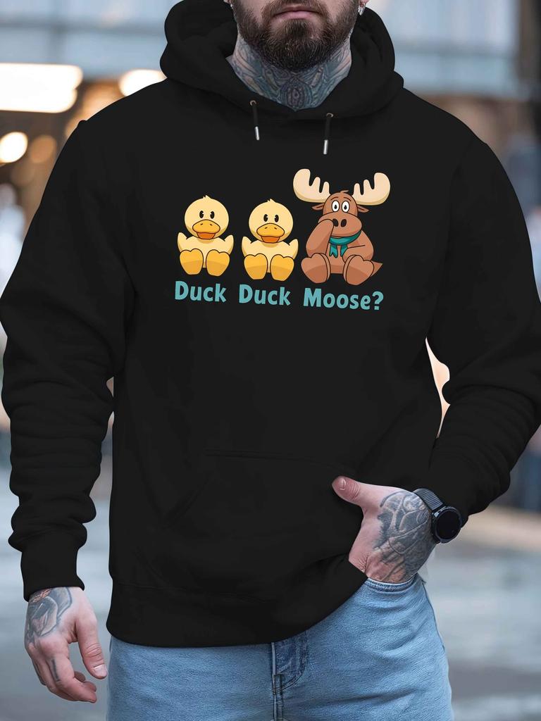 DUCK DUCK MOOSE Presents Stylish Men'S Printed Velvet Sweatshirts for Autumn And Winter, Featuring