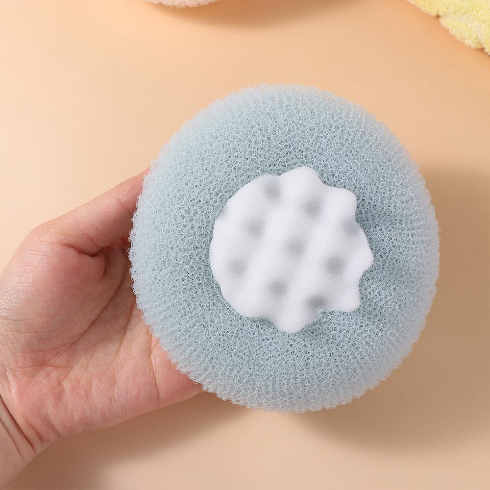 4 Stück mit Gummiband Sonnenblumen Duschschrubber Runde Form Körperpeeling Schwamm Duschwerkzeug