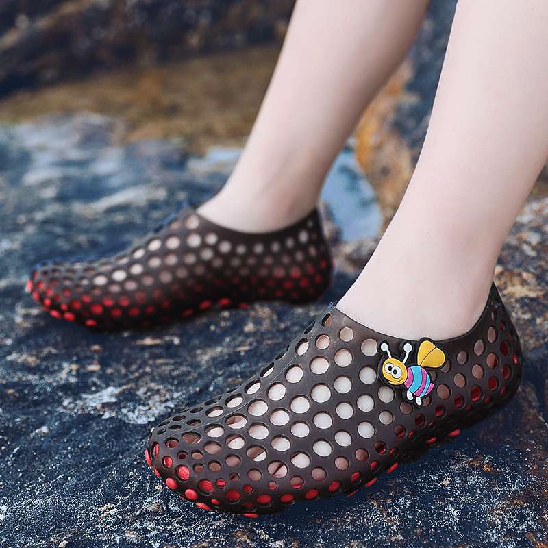 Parent-child children's beach shoes men's and women's summer non-slip soft-soled wading shoes small medium and older children's sandals bird's nest