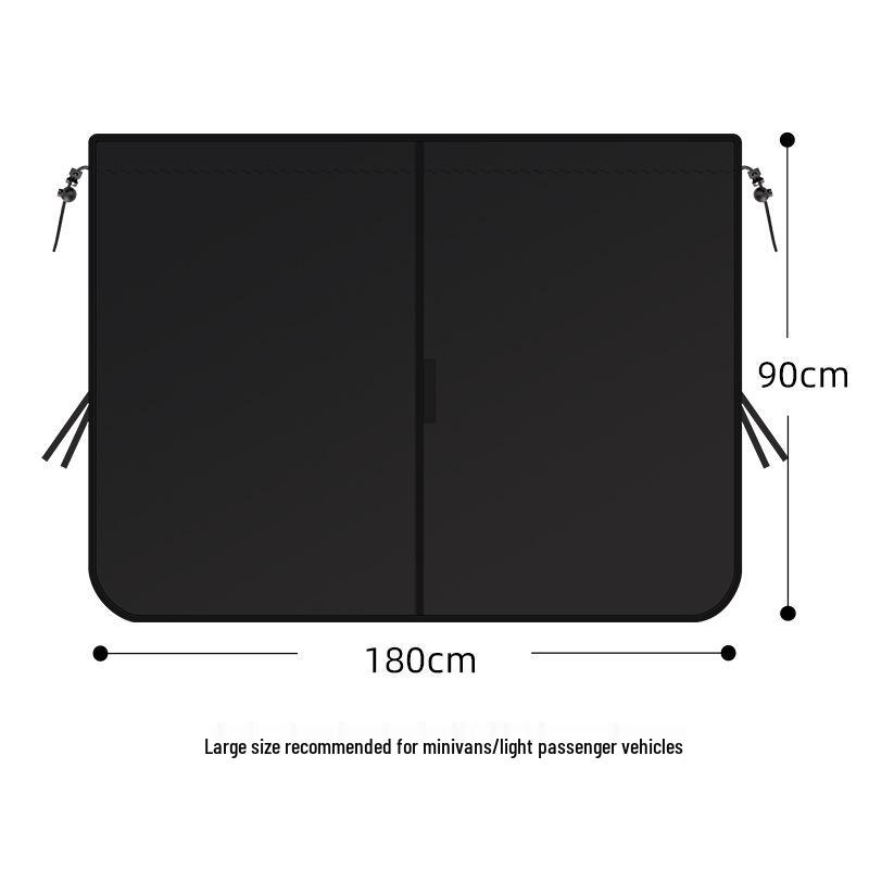 Universal Car Window Sunshade Curtain - All Seasons Sun Protection, Black Privacy & Anti-Peep Features