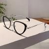 Cat Eye Glasses Women Popular Stylish Black Rim Blue Light Blocking Eyeglasses Ins Trendy Decor Design Eyewear
