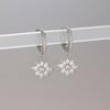 Luxury Stainless Steel Star Dangle Earrings For Women Sparkling Zircons Geometric Ear Piercing Earring Fashion Jewelry Aretes