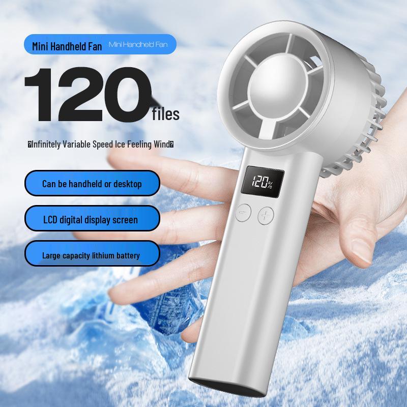 Cross-Border High-Speed Handheld USB Rechargeable Mini Fan with 100 Speeds