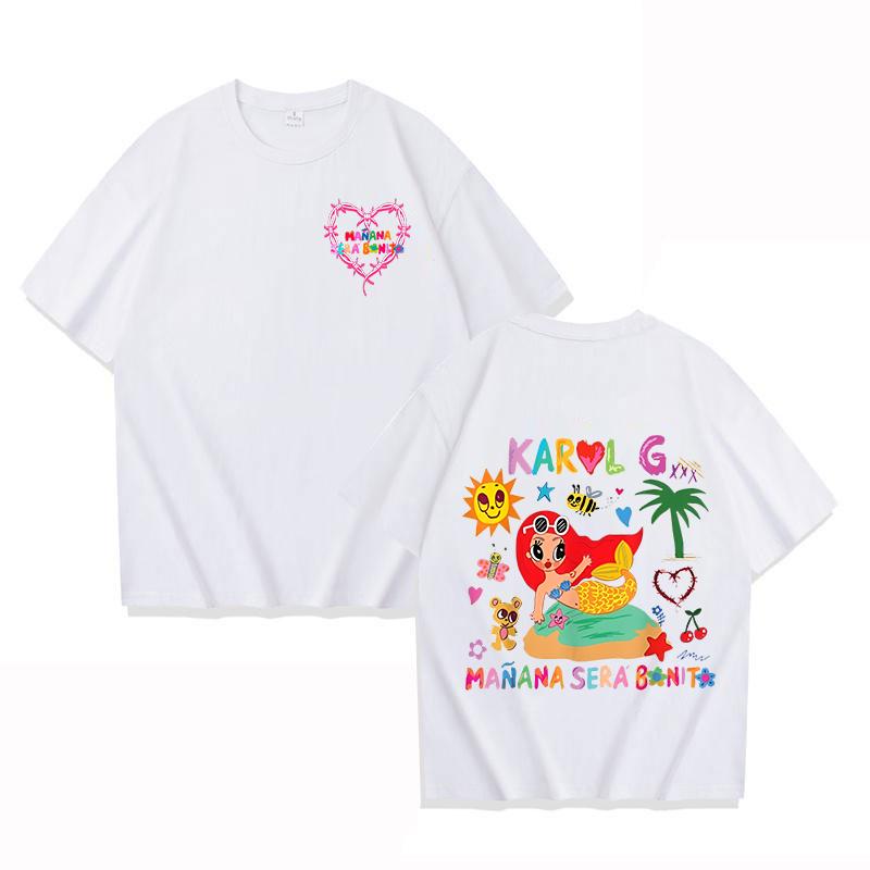 Hot Fashion Cartoon Manana Sera Bonito Print Hip Hop Short Sleeve Men Women Summer Cool Casual Outdoor Personality T Shirts Tops