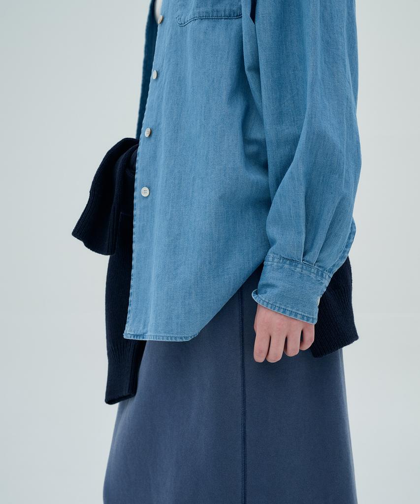 Jeonggamseutyudio Pigment Dyed Sweat Maxi Skirt_2 Color