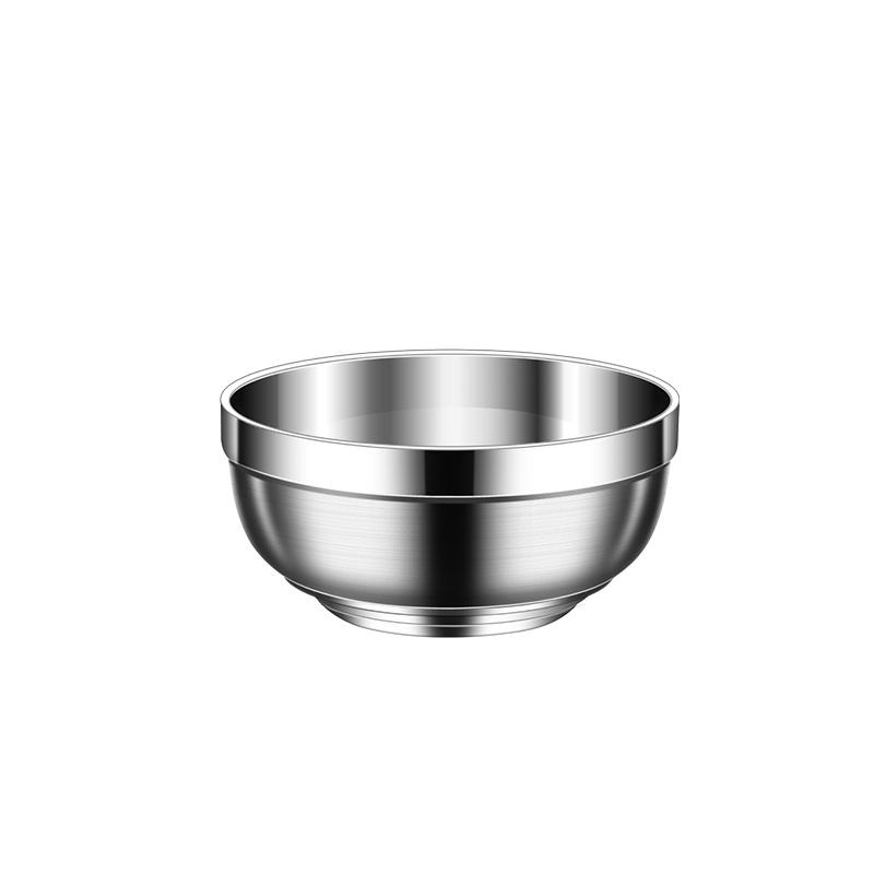 

316 Food Grade Stainless Steel Bowl Household Double-layer Heat Insulation Solid Tableware 10~12 Inch Antibacterial Dining Bowl 10 inch чорний