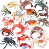 Ocean Crab Simulation Toy Set: Includes Hermit, Swimming, and Three-Spot Plastic Models