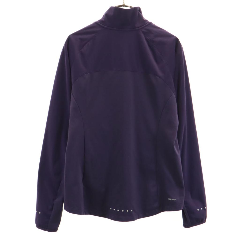 Nike Running Long Sleeve Zip Hoodie M Purple SHIELD Women Used