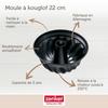 Moule à kouglof - zenker - 6526 - ø22 cm - acier inoxydable - noir-métallique