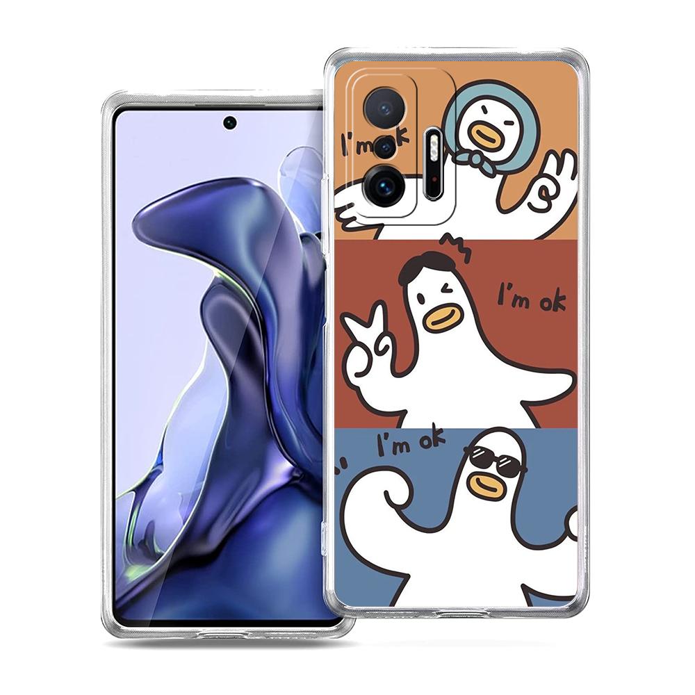 

Cute Cartoon Duck Phone Case For Xiaomi Mi Poco X6 X5 NFC X3 F6 F5 Pro F4 F3 15 14T 14 13T 12T 12 13 Lite 11 Clear Cover Xiaomi 14T
