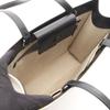 Used JIMMY CHOO logo Tote Bag canvas leather Beige Black Used Women