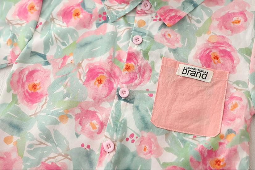 Boys' Floral Summer Shirt Set - 2026 Trendy Short Sleeve