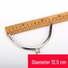 Silberne quadratische Schließe für handgefertigte Taschen - Mehrere Größen (6,5 – 20 cm)