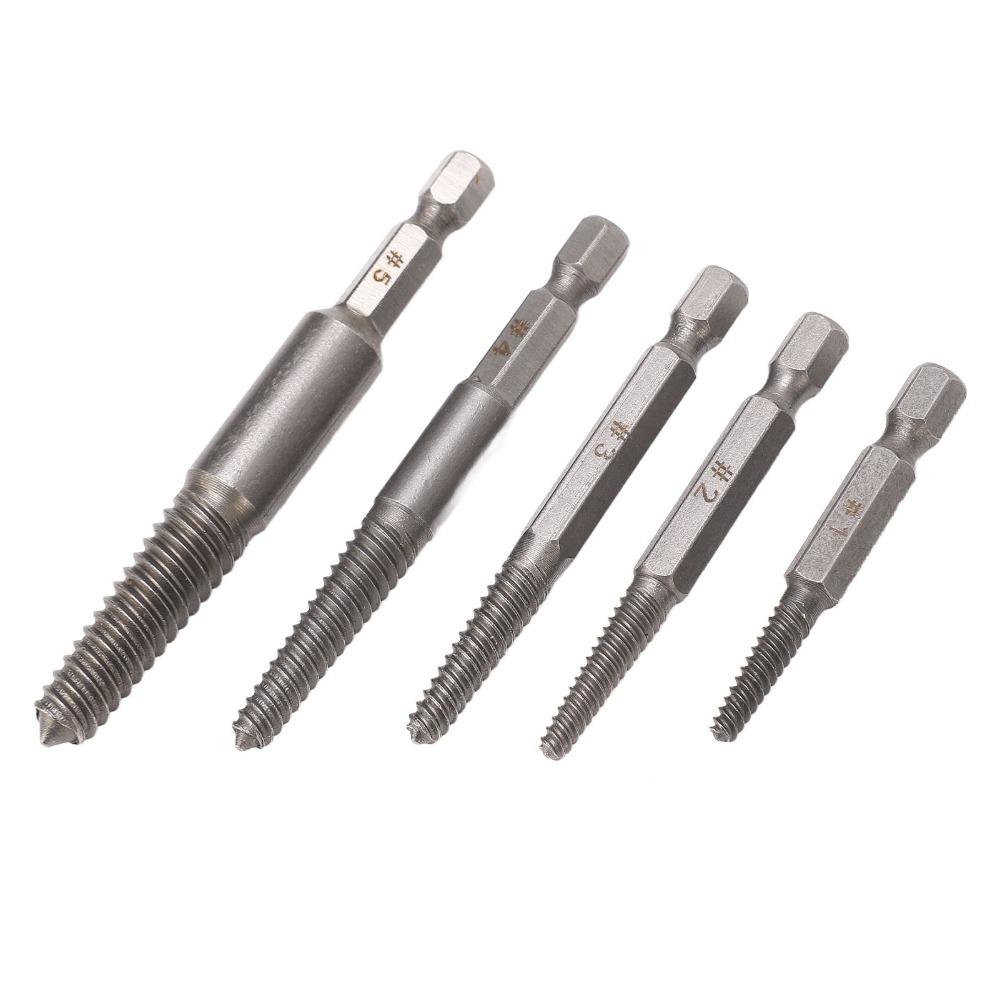 5PCS Strong Toughness Damaged Screw Extractors Bolt Extractor Tool For Stripped Screws