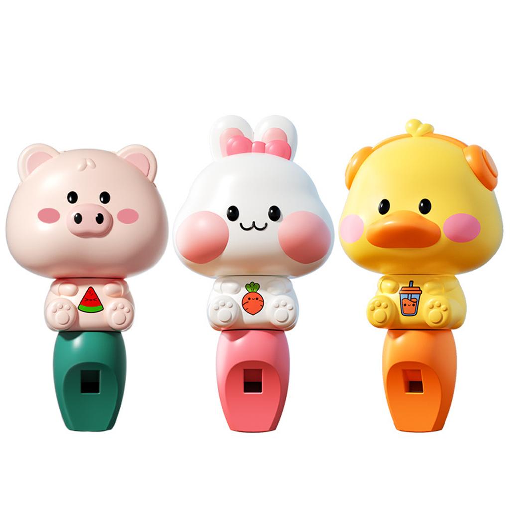 Colorful Cartoon Whistle Toy for Children Play Train Mouth Muscles Promote Sound Perception Hand Eye Coordination Toy