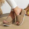 Fashion Shoes for Women 2025 Summer Fashion Platform Wedges Peep Toe Slip on Slippers Women Slides Sandalias De Mujer Plus Size 35-43