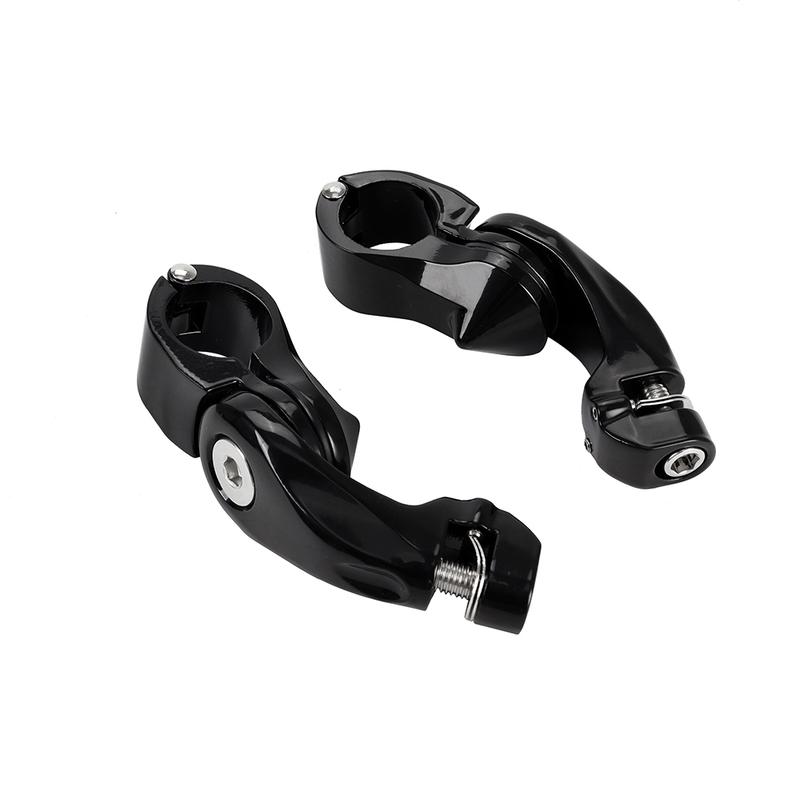 Motorcycles Male Mount-Style Chrome 1 1/4" Foot Peg Adapter Engine Guard Footrests Mount Clamps for Harley Softail Cafe Racer