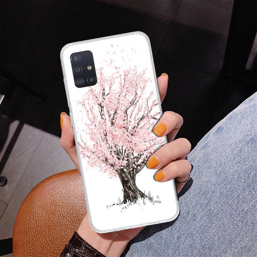 Cherry Blossom Tree Phone Case For Samsung Galaxy A52 A32 A22 A12 A51 A31 A50S A30S A20S A10S Note 20 Ultra 10 Plus S10 A72 A71