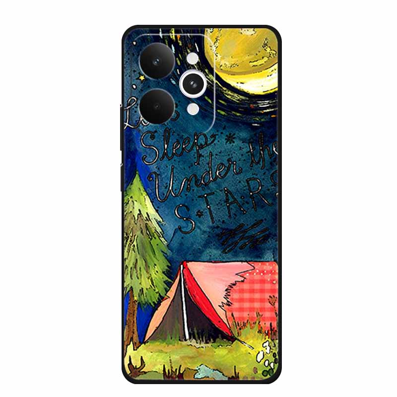 For Realme 15 15 Pro 5G Black Case 3D TPU Silicone Soft Back Cover For Realme C15 6.5" Funda Emboss Relief Flowers Bag Casing