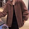 New Autumn and Winter Double-sided Fleece Fleece Thickened Jacket Women's Trend Stand-up Collar Warm Cardigan Zipper Fleece Jacket