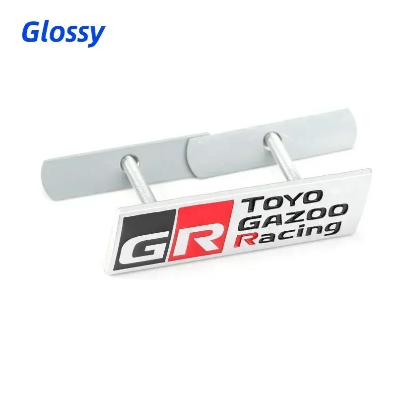 Car Logo Head Grille Rear Badge for Toyota GR Toyo Gazoo Racing Yaris Prius Supra Corolla Camry Crown Prado Corolla Sienta Hilux
