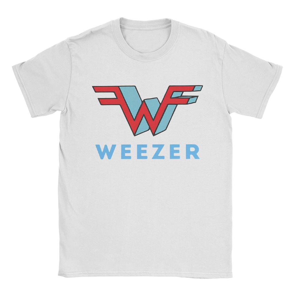 Streetwear Weezers Blue Album Anniversary Cover T Shirt Men Cotton Short Sleeve  Round Neck Summer Top Tee