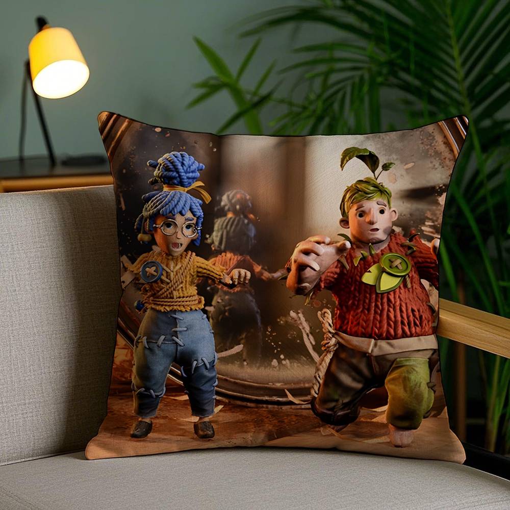 Kissenbezug Spiel It T-Takes Two Sofa Kurzer Plüsch Doppelseitiger HD-Druck Zimmer Home Office Geschenk Kissenhülle