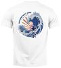 Back Print T-Shirt Mens Wave Kanagawa Japan Characters Print Shirt