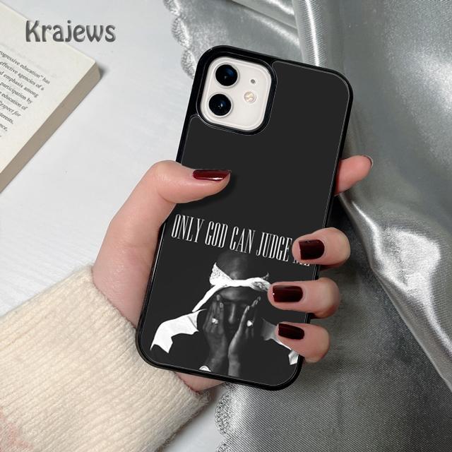 

2pac Only God Can Judge Me soft Phone Case Cover For iPhone 17 Air 16 15 14 plus 12 13 pro max coque Fundas iPhone 12pro max