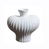 Ceramics Ribbed Flower Vase Minimalist Modern Flower Holder Container Home Office Table Centerpiece Decorative Floral Plants Vase